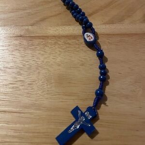 Blue Rosary Beads with Cross